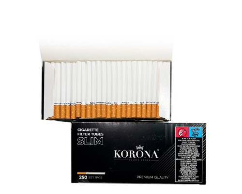 Гильзы для табака "KORONA" (Корона) Slim 6.5/15мм (250)